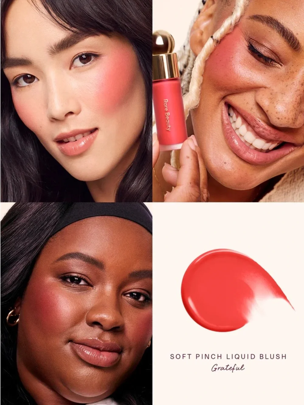 2Rare Beauty liquid blush - grateful